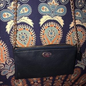 Navy COACH crossbody purse